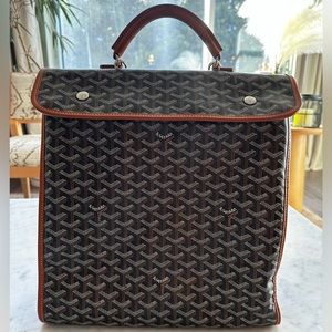 Goyard Saint Leger Backpack - Black & Tan